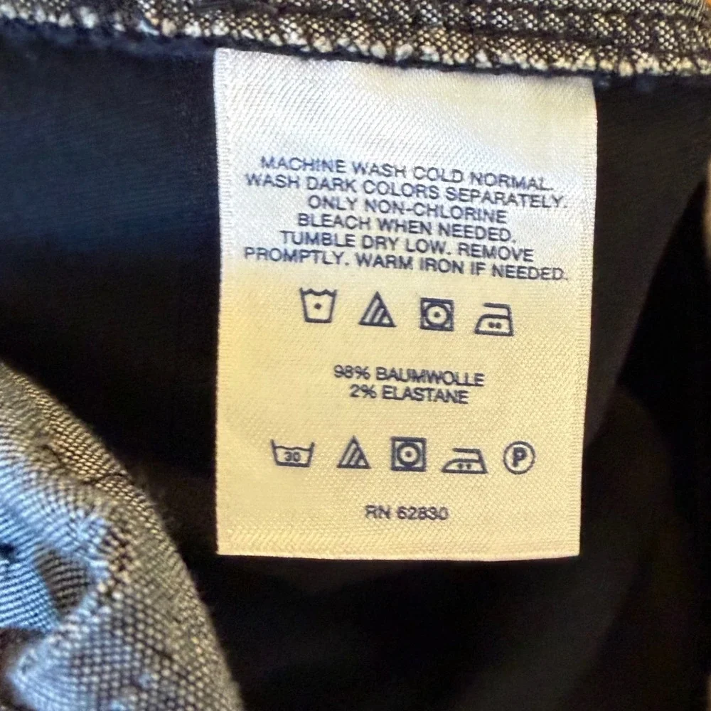 Lands' End‎ Womens Size 8 Mid Rise Straight Leg Chino Pants Deep Navy Blue READ